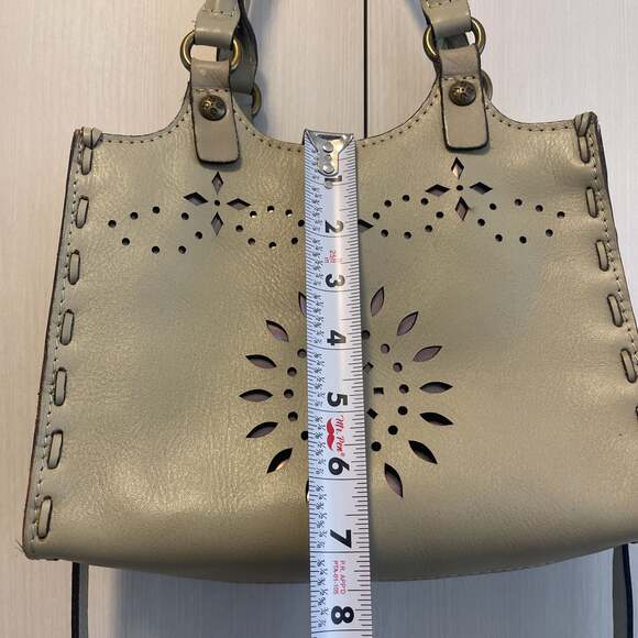 Patricia Nash Laser Cut Chiara Leather Satchel/Crossbody Bag - Picture 6 of 10